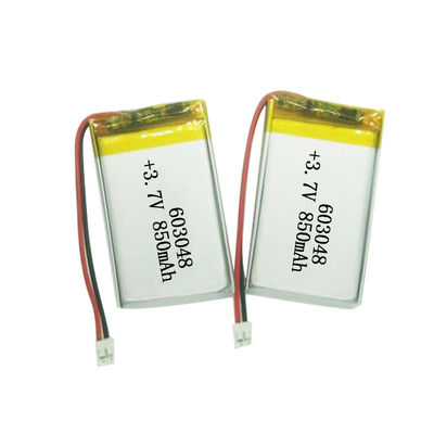 603048 batteries de polymère de lithium de Lipo, lithium Ion Polymer Battery de 3.7V 850mAh